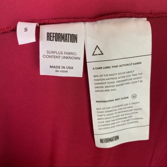 NWOT Reformation Light Maroon Maxi Dress - Picture 3 of 5